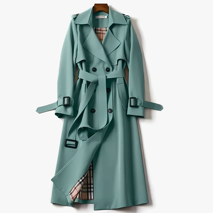 Molvana - Women's Belted Trench Coat - 14:173#1;5:4182