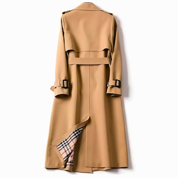 Molvana - Women's Belted Trench Coat - 14:365458#1;5:361386
