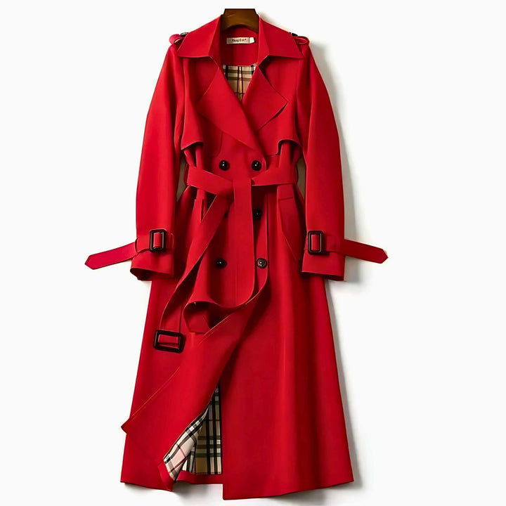 Molvana - Women's Belted Trench Coat - 14:350850#1;5:361385