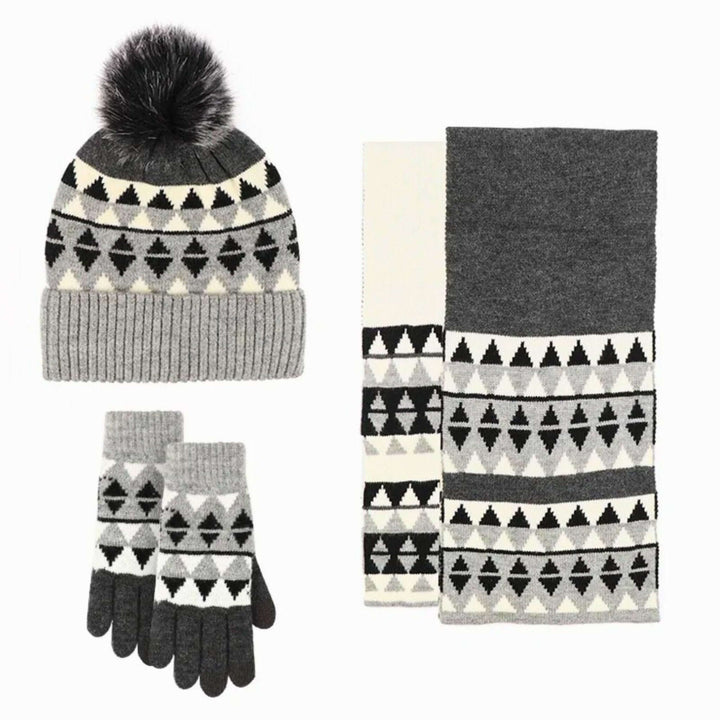 Molvana - Cashmere 3 - Piece Winter Set - 14:691#blue;200000934:203322820;200007763:201336100;5:4181#54 - 58cm
