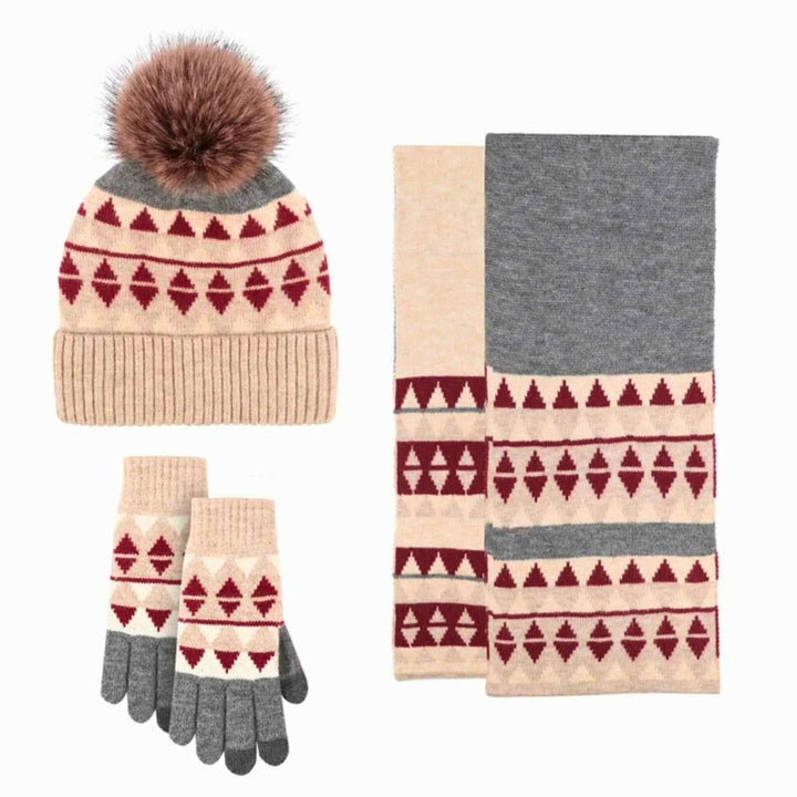 Molvana - Cashmere 3 - Piece Winter Set - 14:691#blue;200000934:203322820;200007763:201336100;5:4181#54 - 58cm
