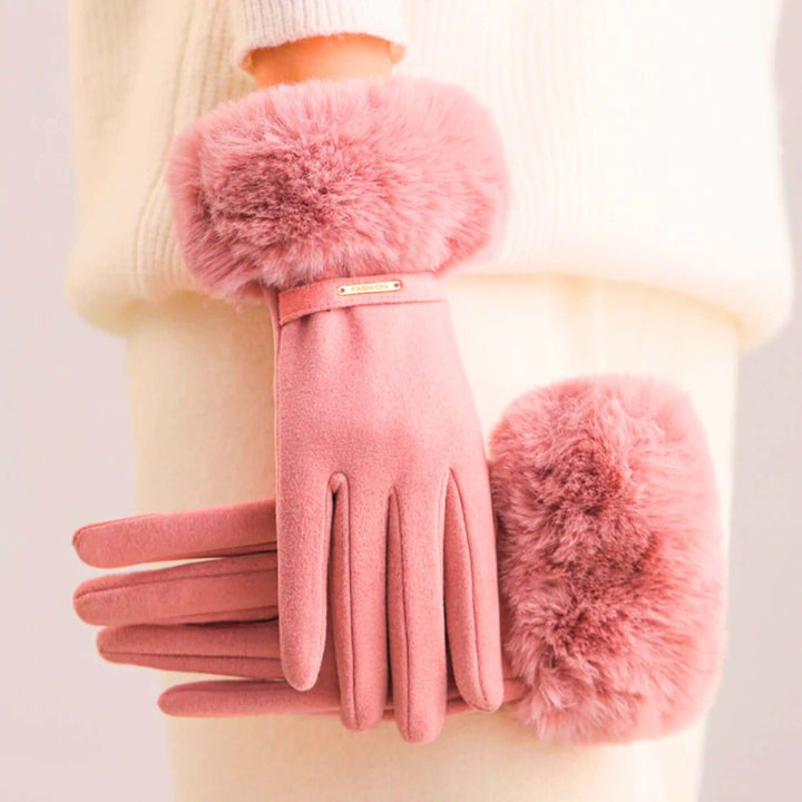Molvana - CozyFur Touch Gloves - 14:1052#Pink