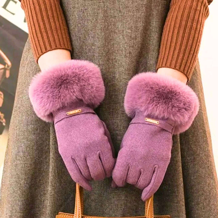 Molvana - CozyFur Touch Gloves - 14:193#Black
