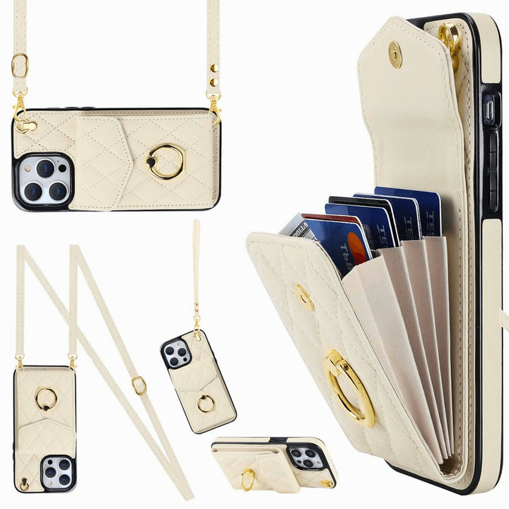Molvana - Crossbody Wallet iCase - 10:124#For iPhone 12Pro Max;14:193#White