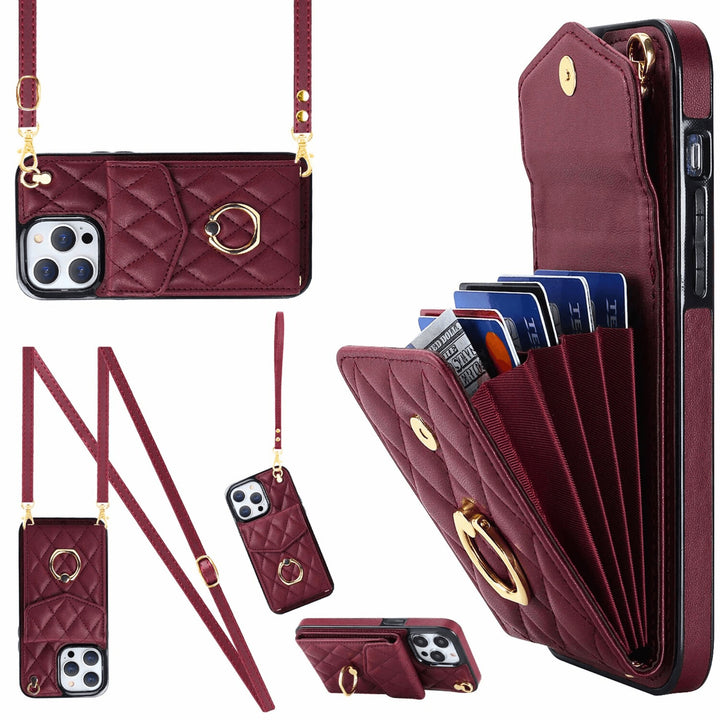 Molvana - Crossbody Wallet iCase - 10:4#For iPhone 16 Plus;14:173#Wine Red