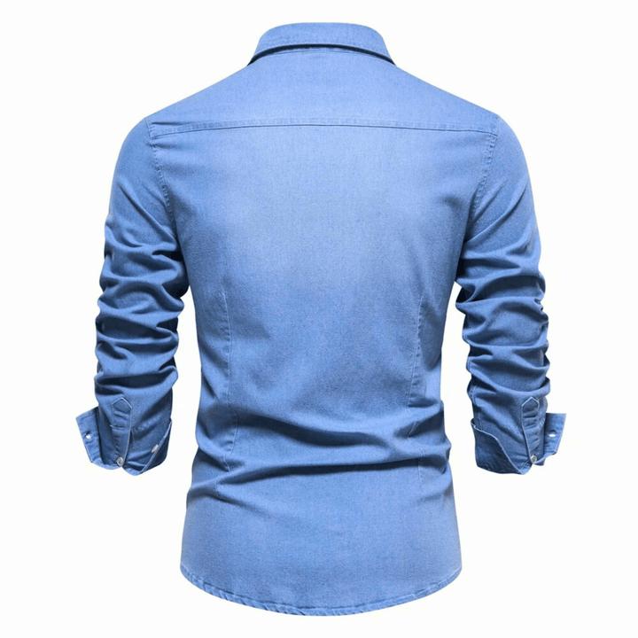 Molvana - DenimCraft Long Sleeve Shirt - 14:1254#LightBlue;5:100014064#USA S 50 - 60 kg