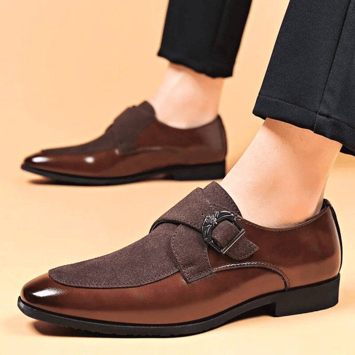 Molvana - Heritage Buckle Dress Shoe - 14:771#Dark Brown;200000124:200000898