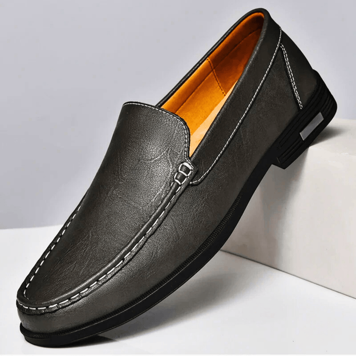 Molvana - Heritage Genuine Leather Loafer - 14:173#grey;200000124:200000900