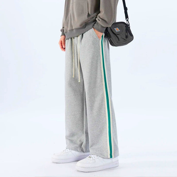 Molvana - Loose - Fit Striped Sweatpants - 14:691#GRAY;5:4183