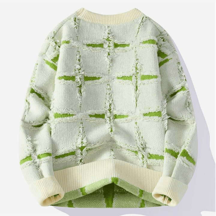 Molvana - Imperial Distressed Sweater - 14:175#White;5:361386#Asian M 50 - 57KG