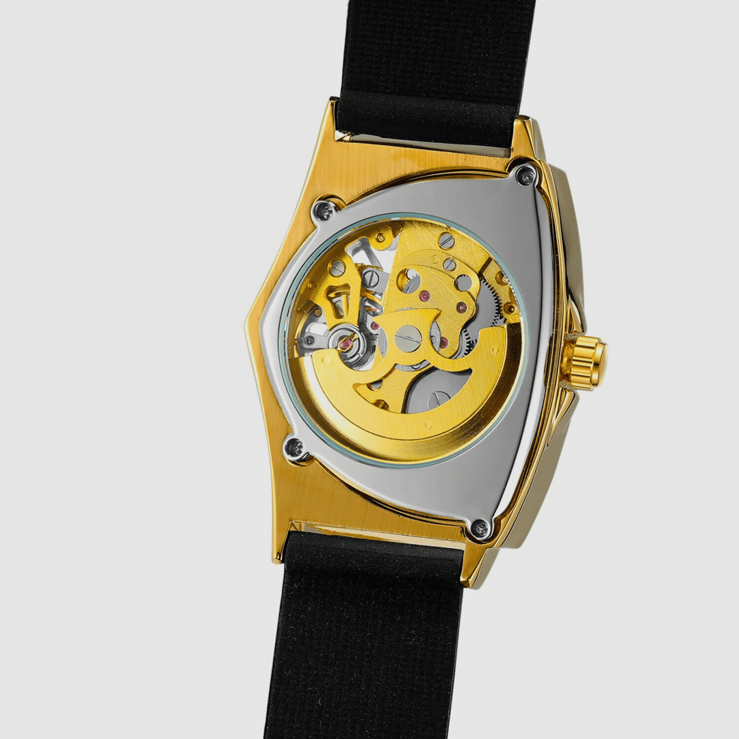 Molvana - Invictus Skeleton Watch - 14:200005100#Gold Black Rubber