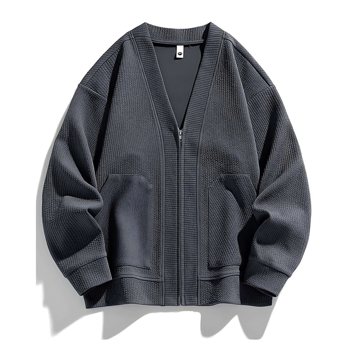 Molvana - Knit Zip Sweater - 14:691#6072 grey;5:200661036