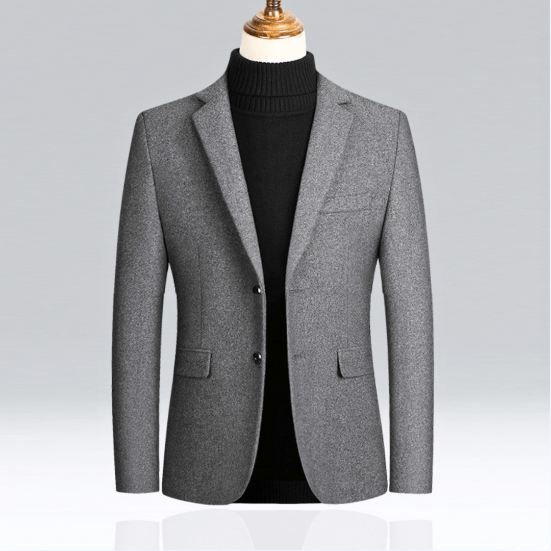 Molvana - Prestige Tailored Wool Blazer - 14:771#Gray;5:4183#XXXL 80 - 90 KG