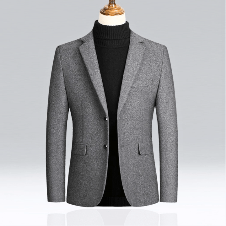 Molvana - Prestige Tailored Wool Blazer - 14:771#Gray;5:4183#XXXL 80 - 90 KG