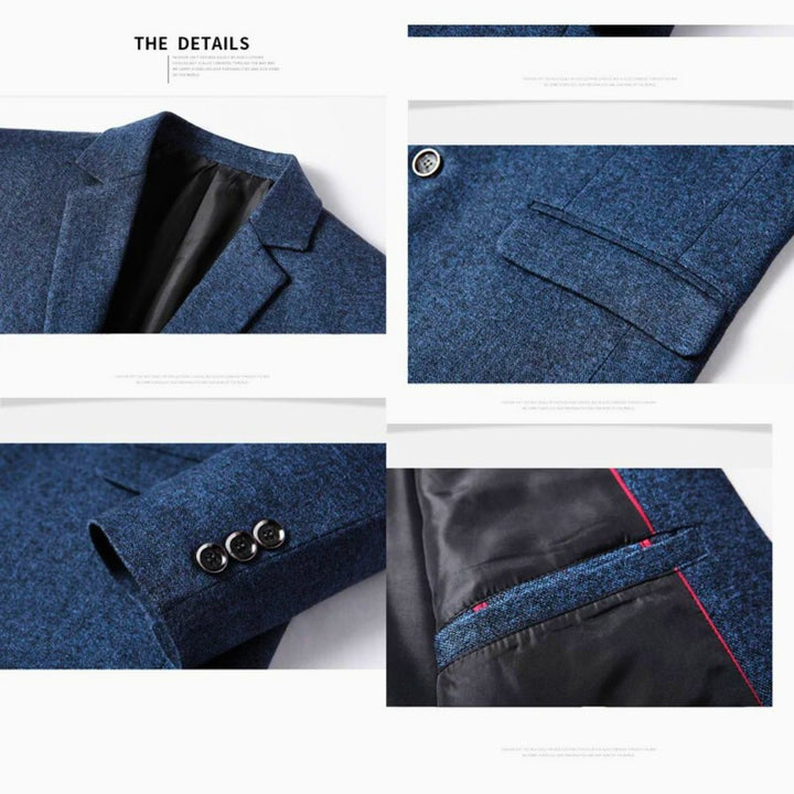 Molvana - Men's Formal Blazer - 14:200004890#Navy;5:361386#M 50 - 60 KG