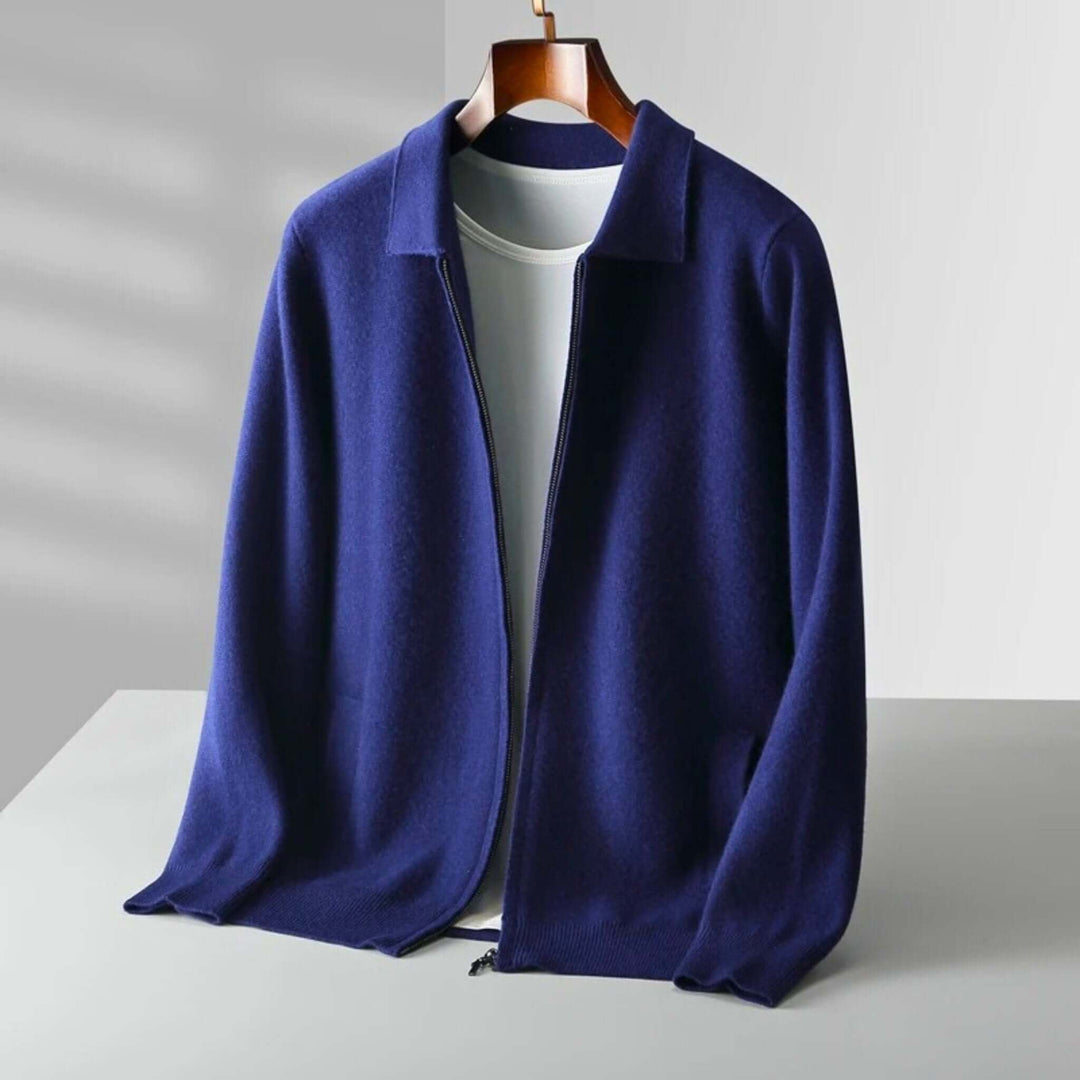 Merino Zip - up Cardigan - Molvana