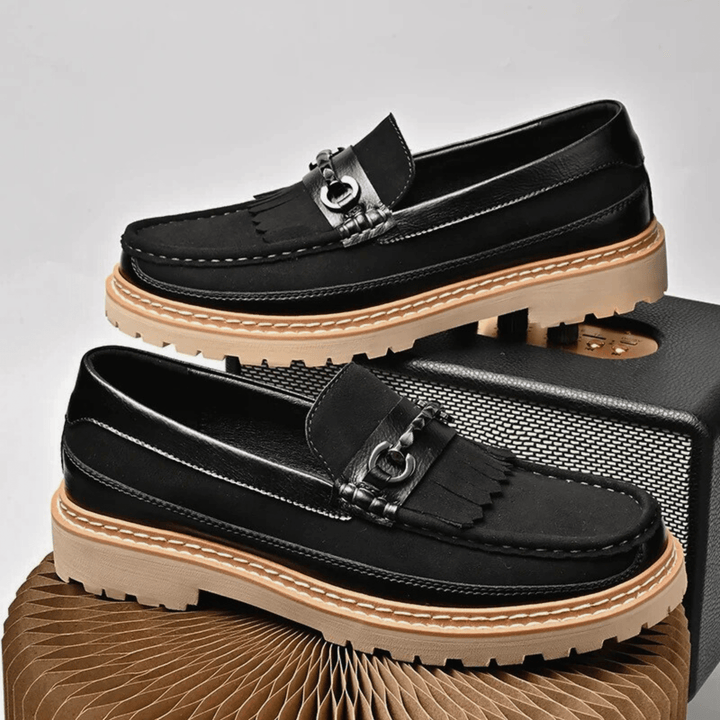 Molvana - Ariston Tassel Leather Loafer - 14:193#99837black;200000124:200000898