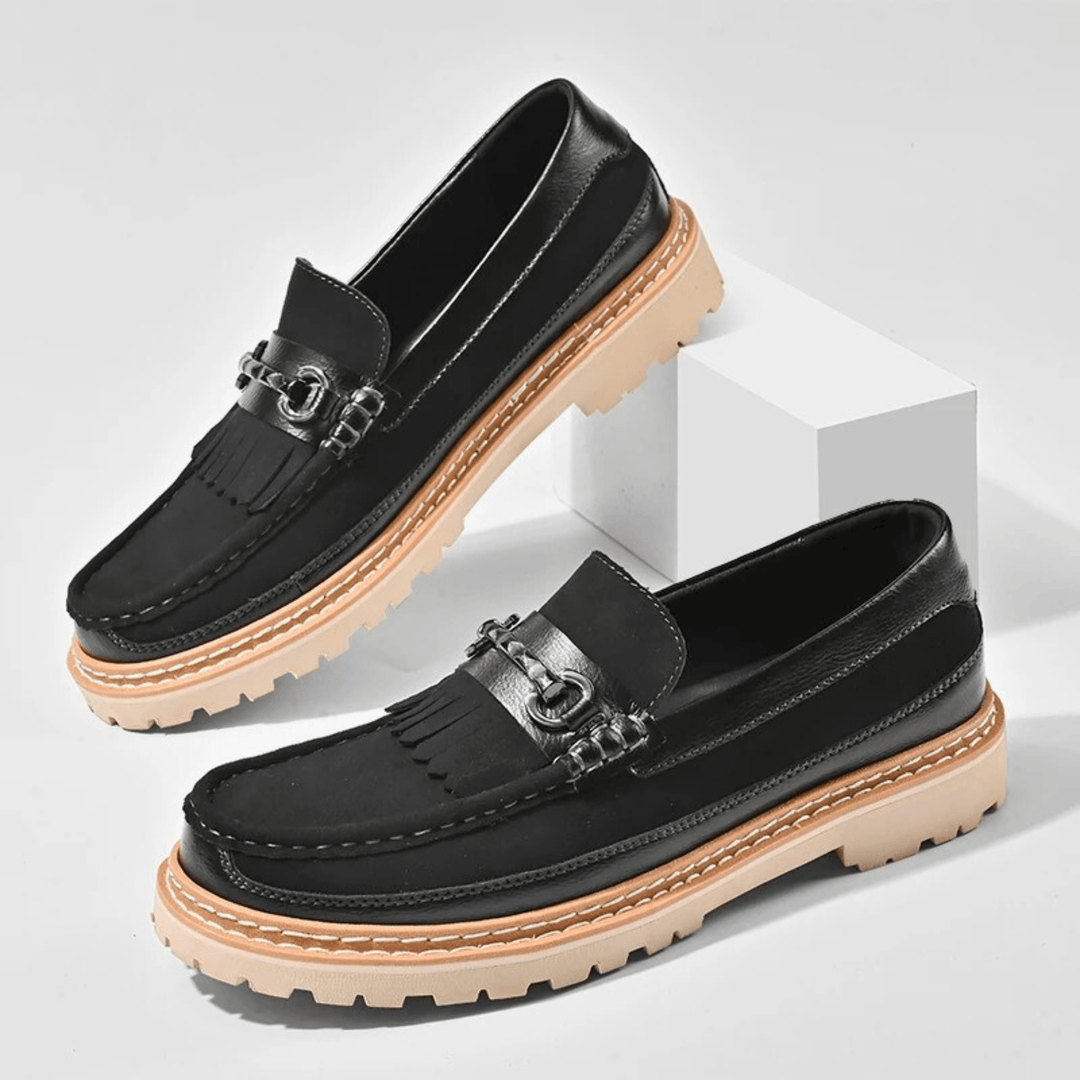 Molvana - Ariston Tassel Leather Loafer - 14:193#99837black;200000124:200000898