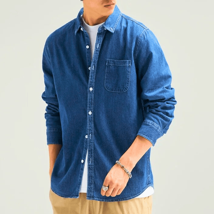 Molvana - Aureno Denim Shirt - 14:173#Dark Blue;5:361386#Asia M (52 - 58kg)