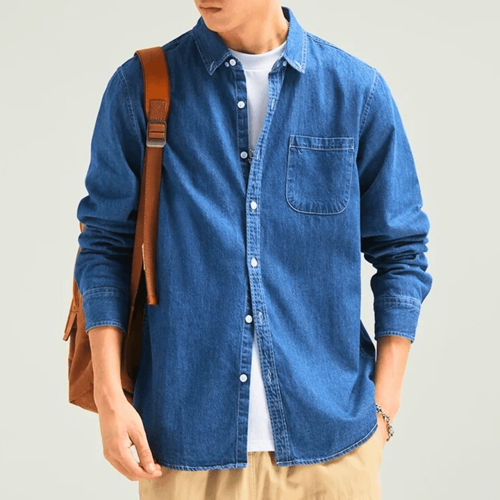 Molvana - Aureno Denim Shirt - 14:173#Dark Blue;5:361386#Asia M (52 - 58kg)