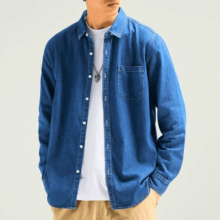 Molvana - Aureno Denim Shirt - 14:173#Dark Blue;5:361386#Asia M (52 - 58kg)