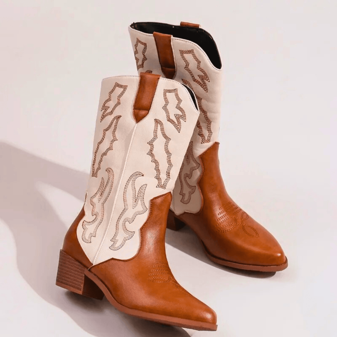 Molvana - Liora Pointed Leather Boots - 14:365458#light brown;200000124:200000334