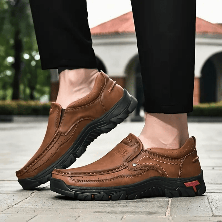 Molvana - UrbanEase Leather Slip - On - 14:200006154#Light Brown;200000124:100013888