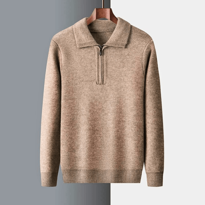 Molvana - Valmoré Wool Zip - Up - 14:175#Camel;5:200006272#Asia M