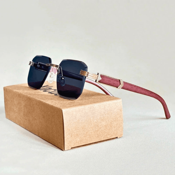 Molvana - Véloir Rimless Wooden Shades - 200007763:201336100;71:100009342#As the picture;73:10#C1