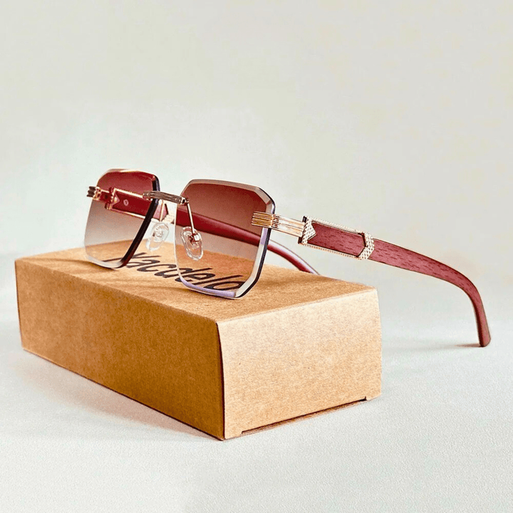 Molvana - Véloir Rimless Wooden Shades - 200007763:201336100;71:100009342#As the picture;73:173#C3
