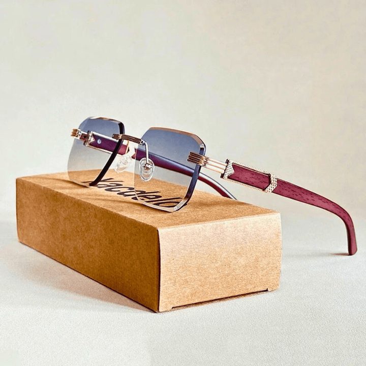 Molvana - Véloir Rimless Wooden Shades - 200007763:201336100;71:100009342#As the picture;73:350853#C4