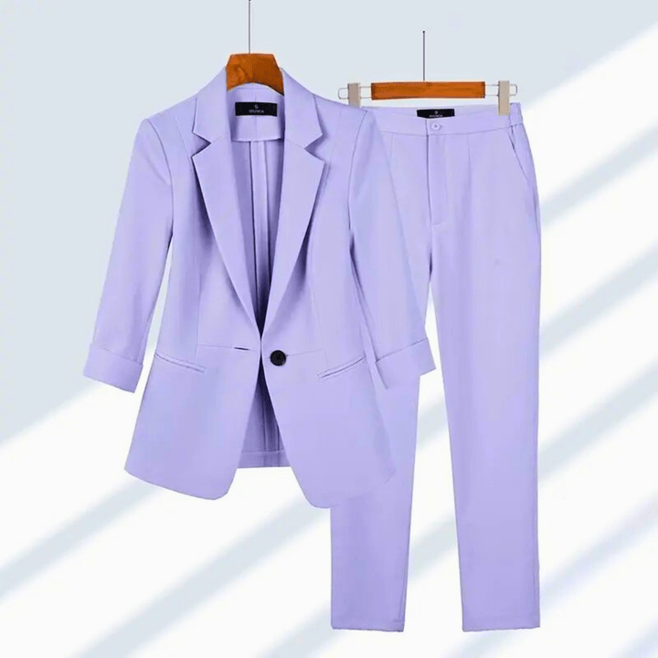 Molvana - Velora Classic Tailored Suit - 14:200004891#Purple Set;5:361386#M(40 - 50Kg)