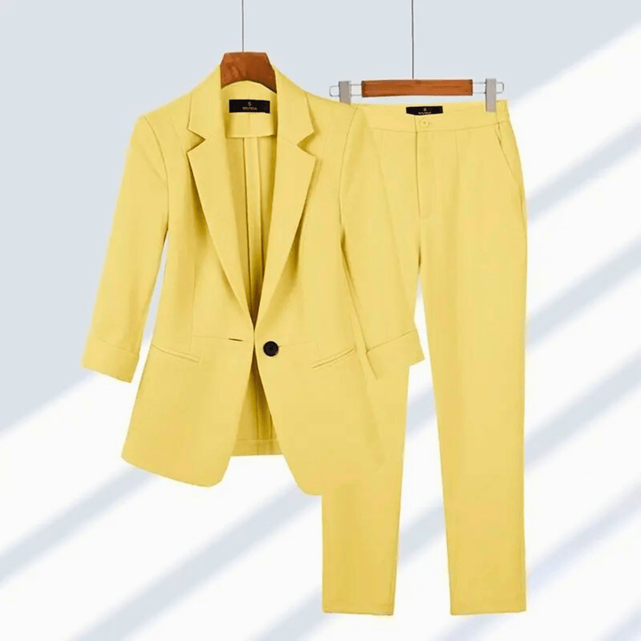 Molvana - Velora Classic Tailored Suit - 14:366#Yellow Set;5:361386#M(40 - 50Kg)