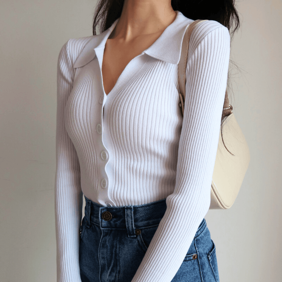 Molvana - Veloria V - Neck Sweater - 000000000