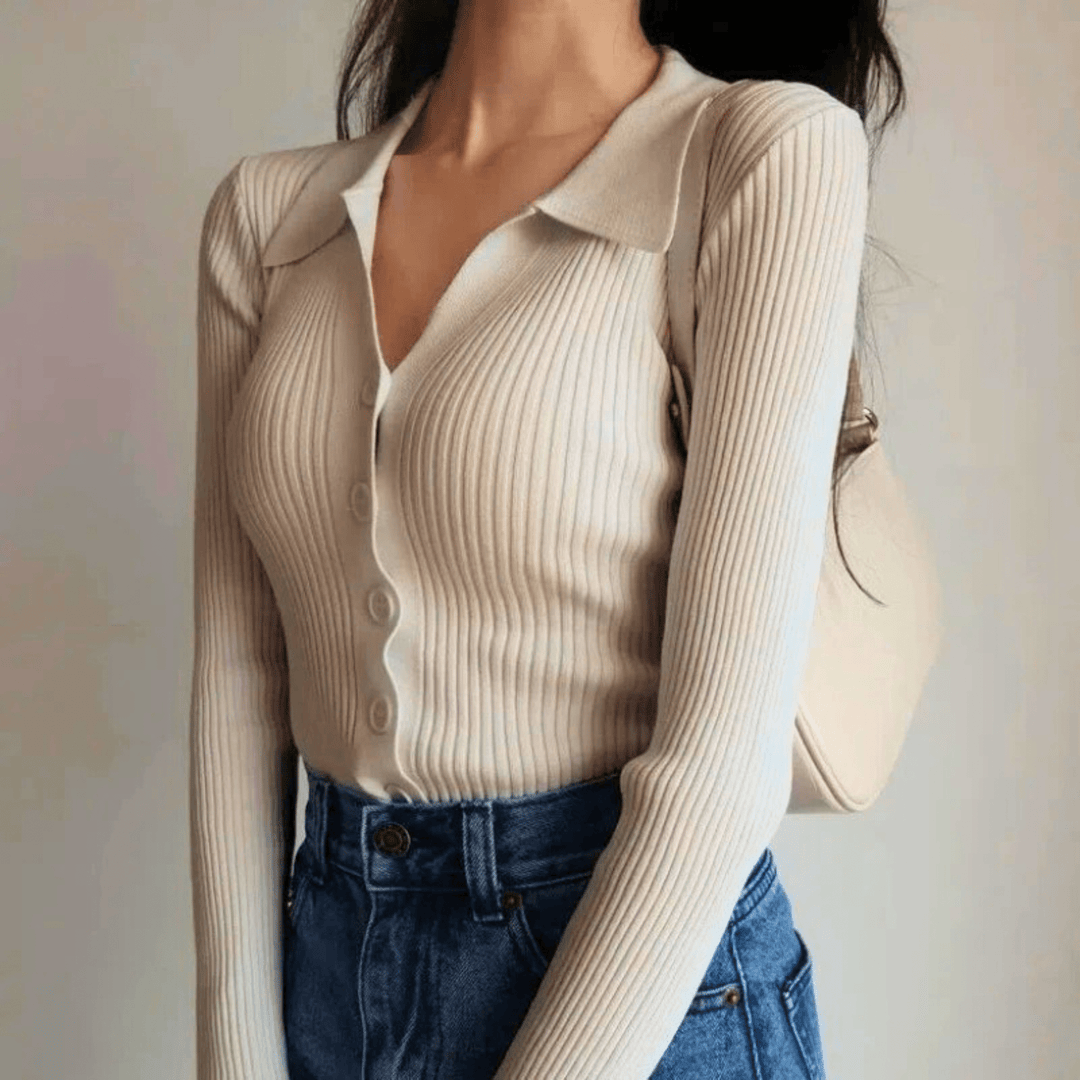 Molvana - Veloria V - Neck Sweater - 000000000