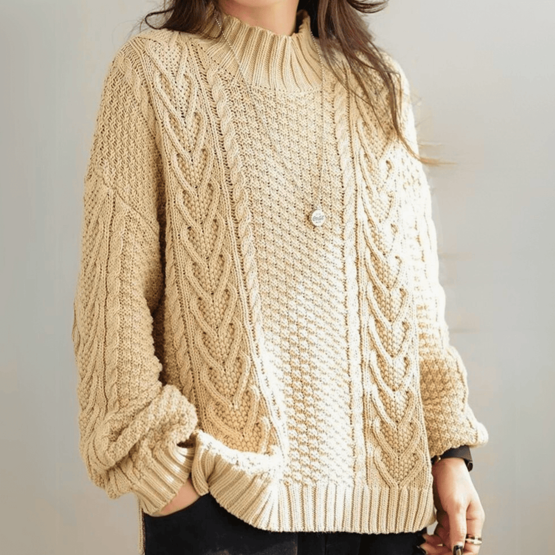 Molvana - Veloura Turtleneck Pullover - 14:200002130#Apricot Color;5:100014064