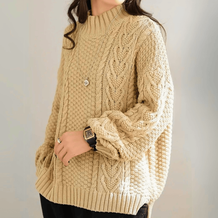 Molvana - Veloura Turtleneck Pullover - 14:200002130#Apricot Color;5:100014064