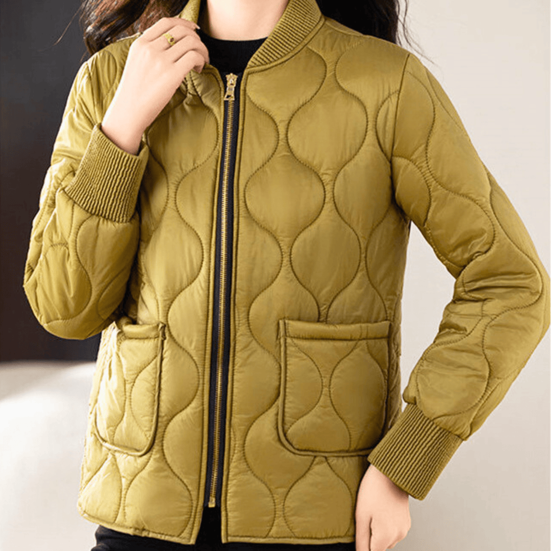 Molvana - Velours Down Jacket - 14:365458#yellow;5:4183