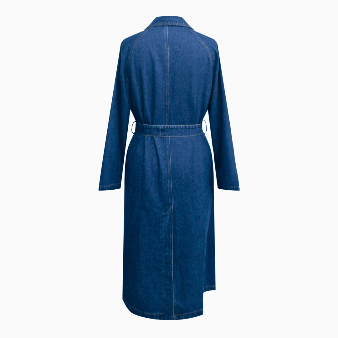 Molvana - VivaBelle Denim Trench Coat - 14:193#Black;200007763:201336100;5:100014064