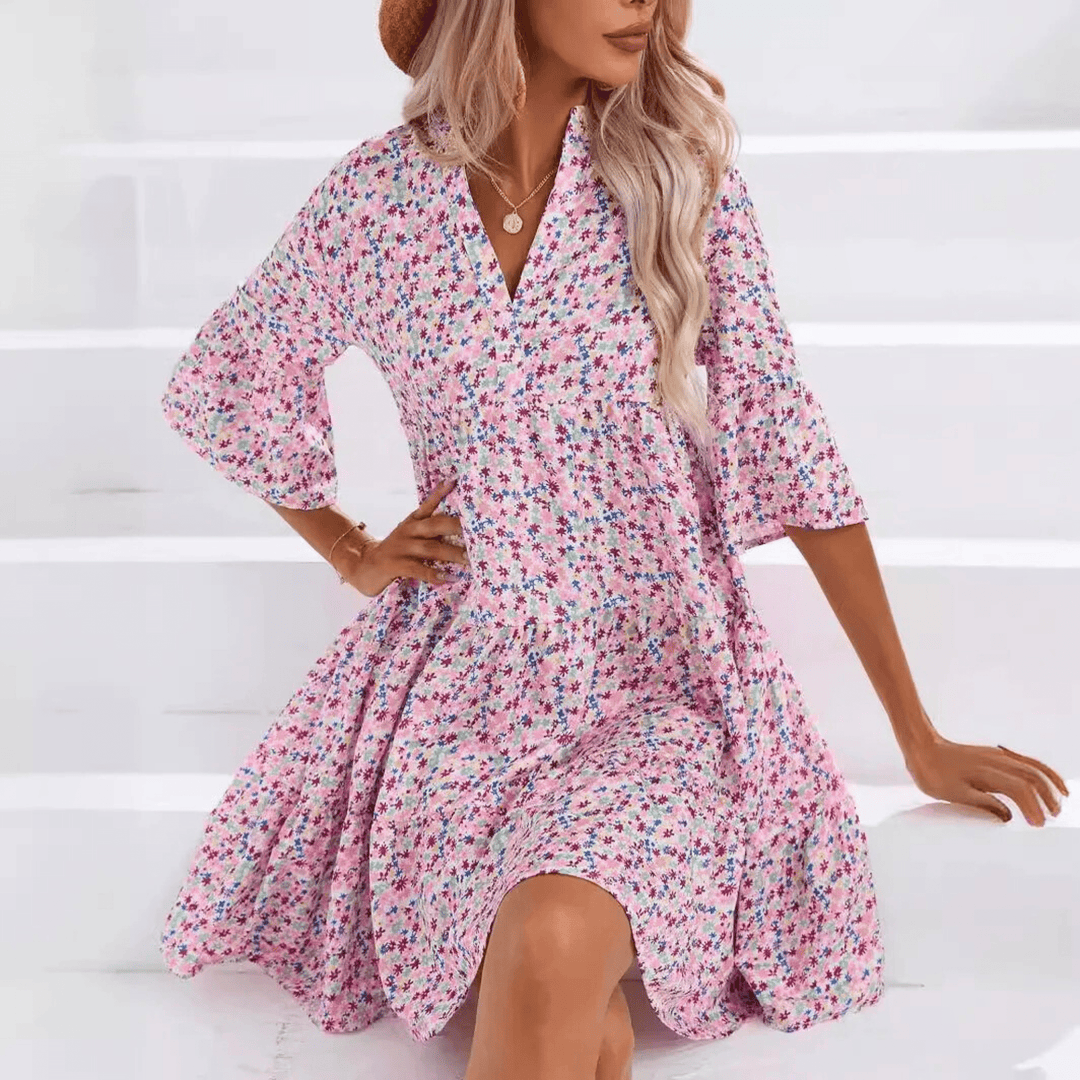 Molvana - VivaBelle Floral Flare Dress - 14:173#3;5:100014064