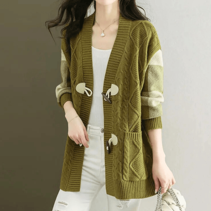 Molvana - VivaBelle Mid - Long Cardigan - 14:175#green;5:4183