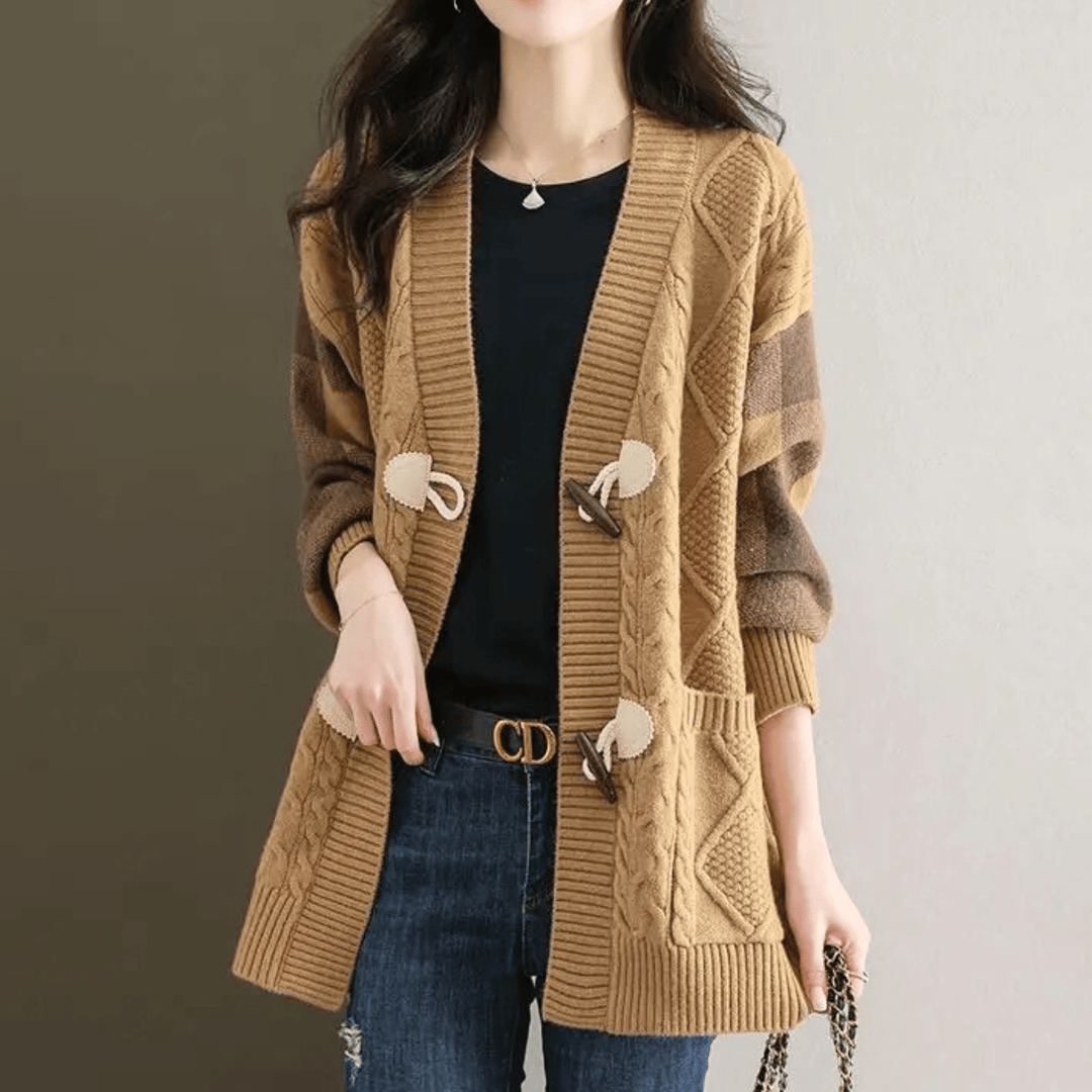 Molvana - VivaBelle Mid - Long Cardigan - 14:365458#camel;5:4183