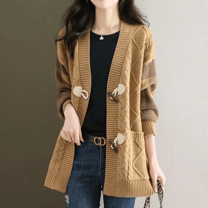 Molvana - VivaBelle Mid - Long Cardigan - 14:365458#camel;5:4183