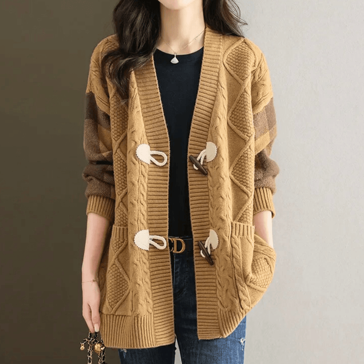 Molvana - VivaBelle Mid - Long Cardigan - 14:365458#camel;5:4183