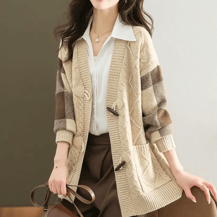 Molvana - VivaBelle Mid - Long Cardigan - 14:771#apricot;5:4183