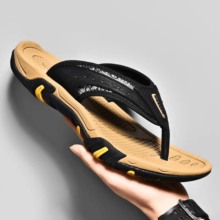Nortvale - AeroStep Leather Slippers - 14:193#Black;200000124:200000898