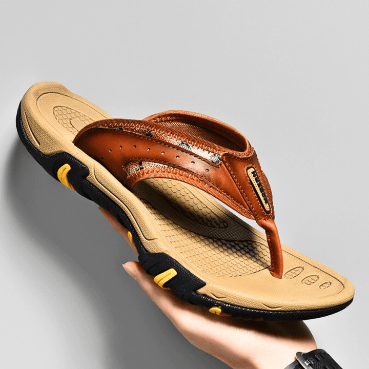 Nortvale - AeroStep Leather Slippers - 14:365458#Red Brown;200000124:200000898