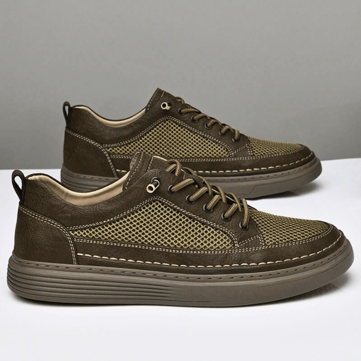 Nortvale - AirMesh Genuine Leather Sneakers - 14:200001438;200000124:200000334