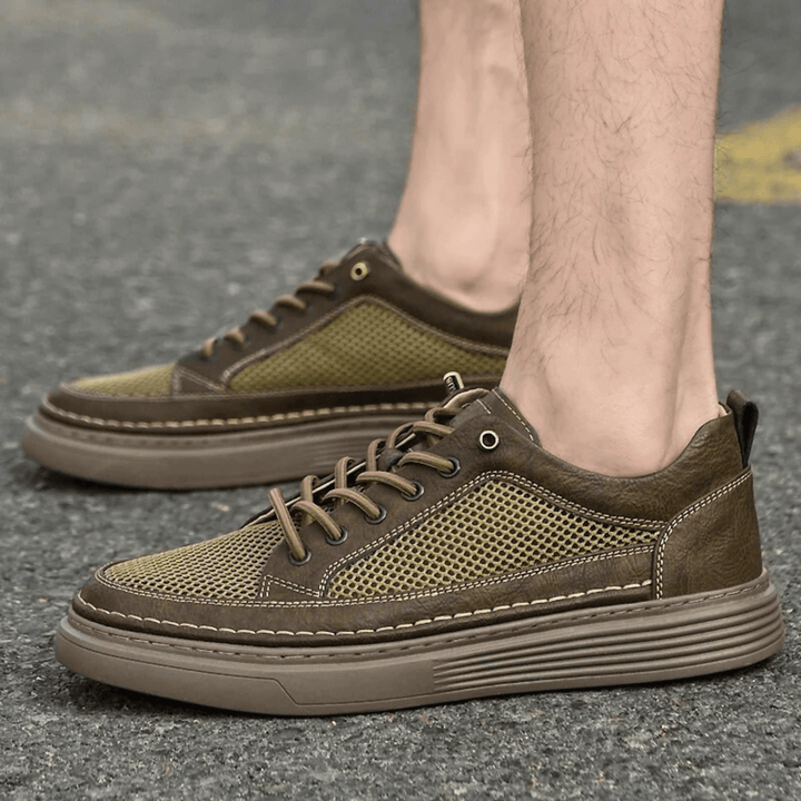 Nortvale - AirMesh Genuine Leather Sneakers - 14:200001438;200000124:200000334