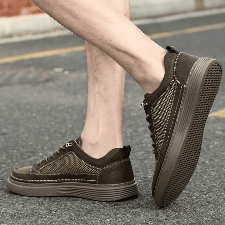 Nortvale - AirMesh Genuine Leather Sneakers - 14:200001438;200000124:200000334